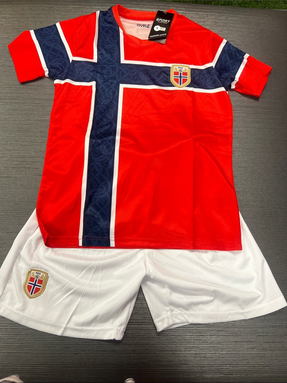 Norway Jersey and White Shorts Set 2026 adult